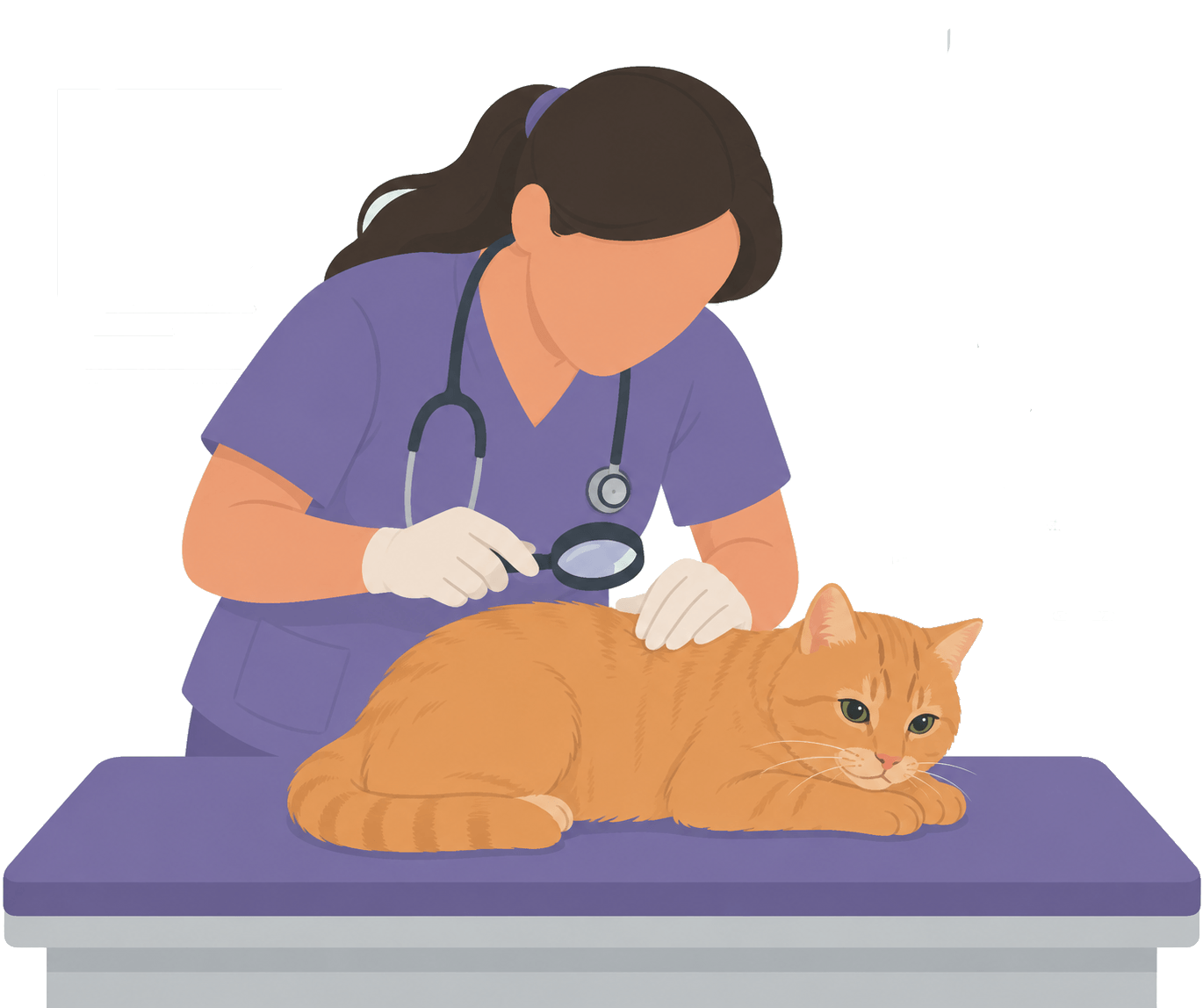 Dra. Andrea Aldea examinando la piel de un perro en la Clínica Veterinaria Rovira, Gràcia