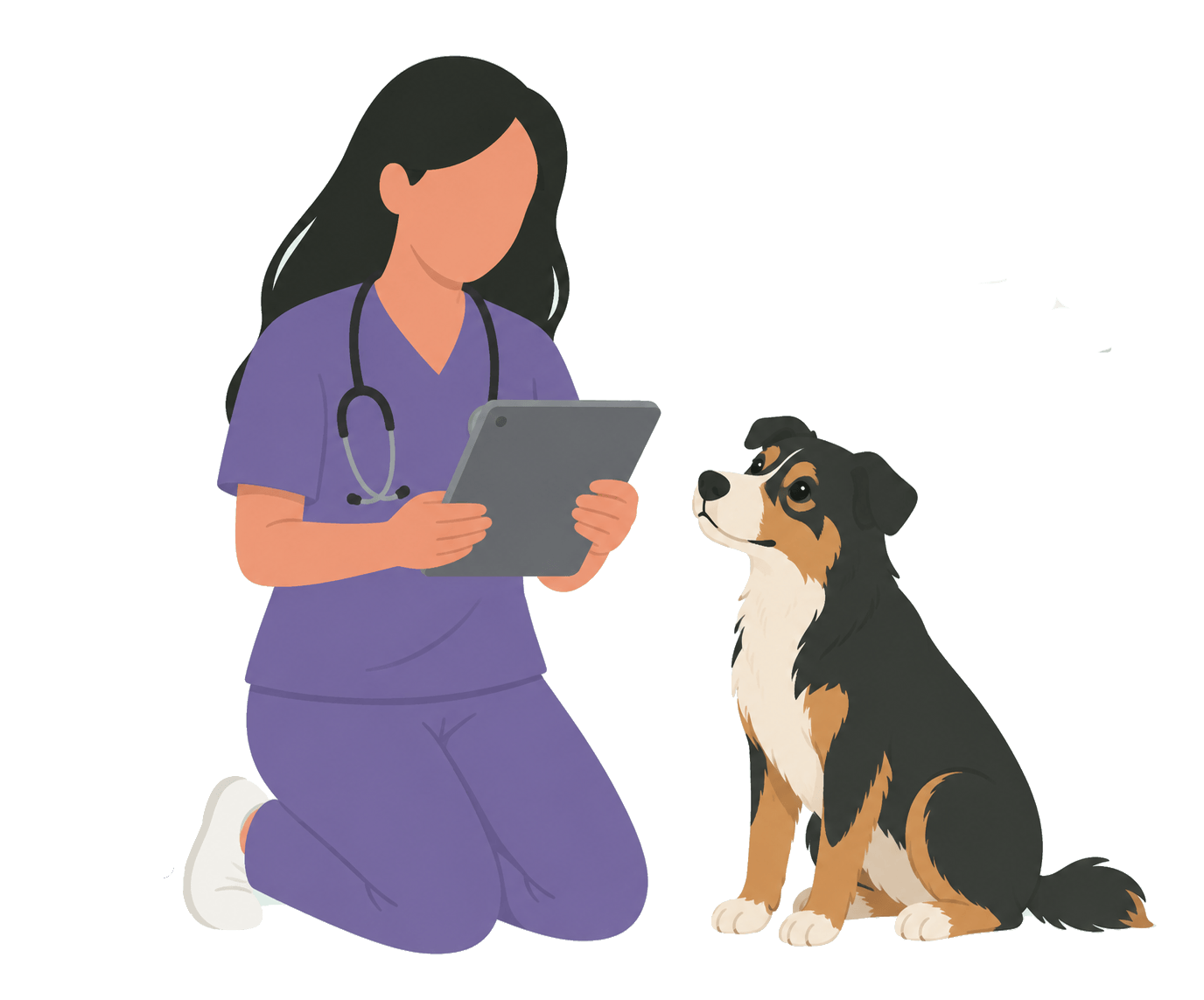 Veterinaria realizando una revisión preventiva a un perro en Gràcia, Barcelona